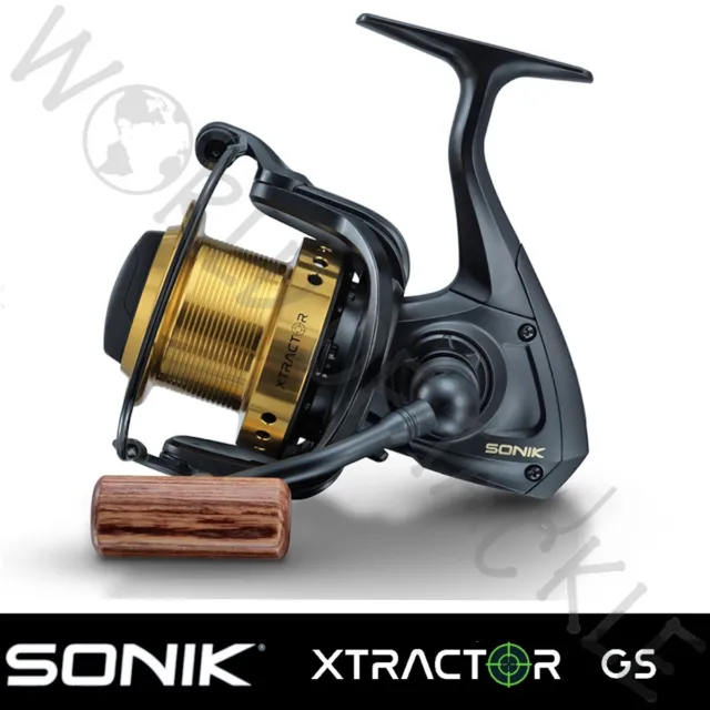 SONIK Xtractor 5000 GS Reel Mini Big Pit Reel Carp Coarse Pike Fishing GoldSpool
