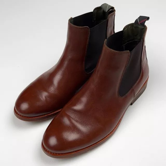 BARBOUR BROWN LEATHER Boots Chelsea Shoes £78.00 - PicClick UK
