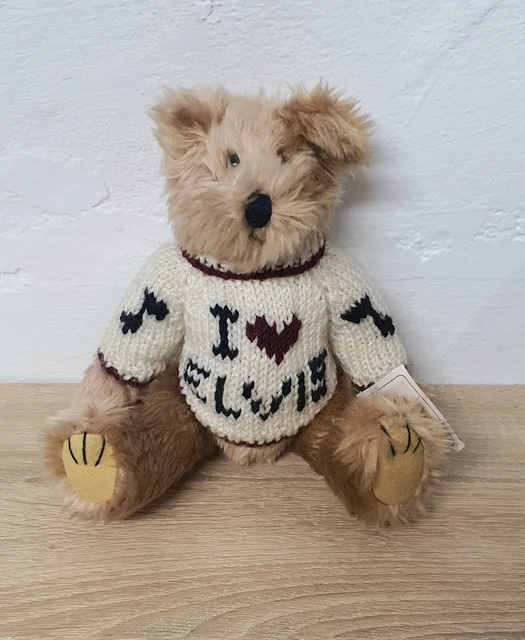 Ancien ours en peluche rose et blanc des années 1950 en peluche chat des années 1950 - France