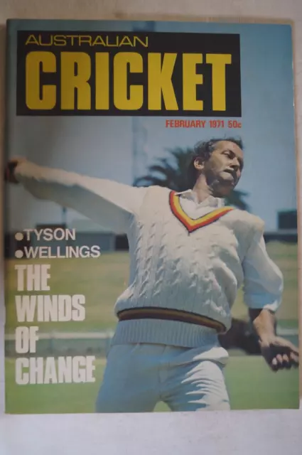 Cricket Collectable Vintage 1971 Australian Cricket Magazine Facts, Photos, Info