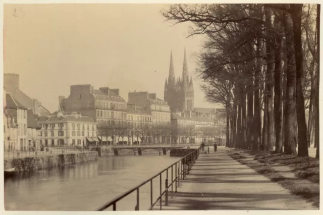 Photo Albuminé Bretagne Quimper Vers 1880