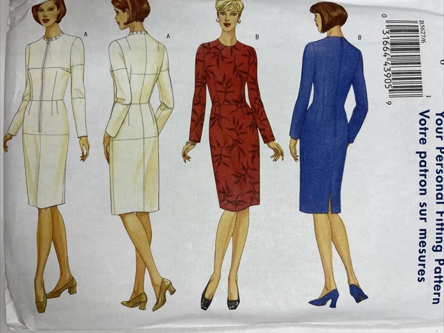 B5627 Butterick Personal Fitting Sewing Pattern Shell and Dress Misses New Uncut