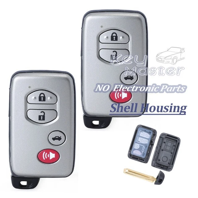 2 for Toyota Highlander Venza Rav4 FRS Prius V Smart Remote Smart Key Shell Case
