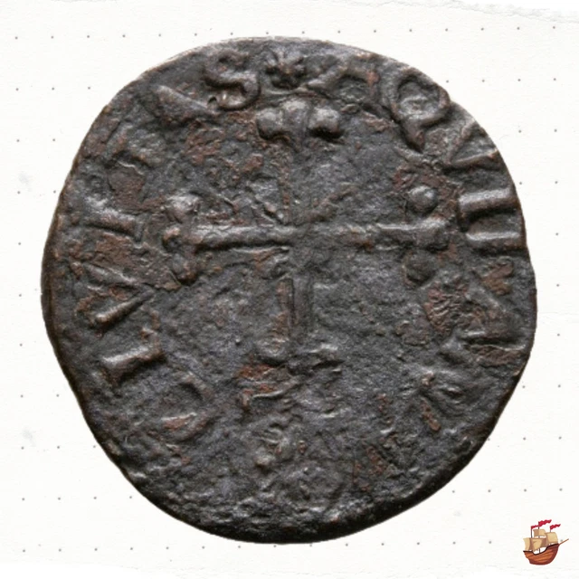 Italian medieval coin - 1 cavallo - Aquila - Charles VIII Valois (1495) *H028