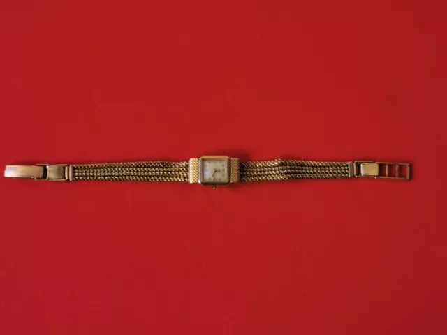 Lip : Ancienne Montre Mecanique + Bracelet ( 1950/60 ) Plaque Or Fonctionne B.e