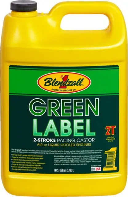 Blendzall 460 Green Label 2-Cycle Racing Castor Oil 1 Gallon