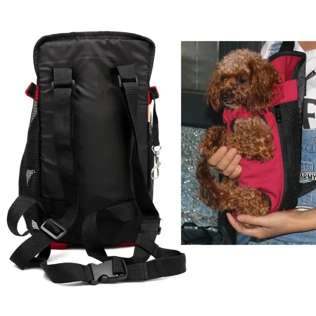 Réglable Petit Chien/Chiot Porte Respirant Voyage Avant Sac Animal Accessoire 3