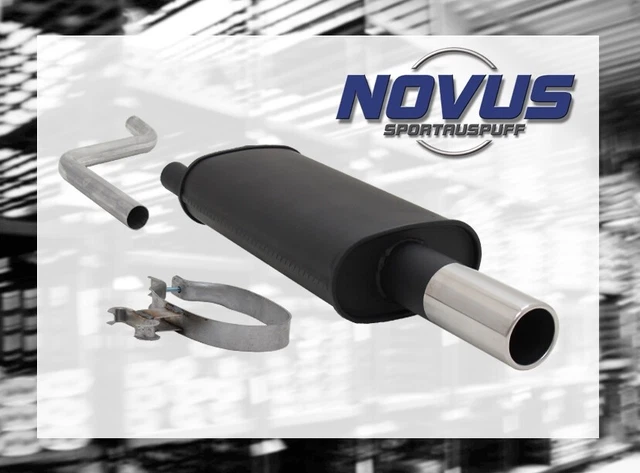 NOVUS Scarico Sportivo Gruppo N ESD 1x 76 mm per VW Polo 2/3 86C