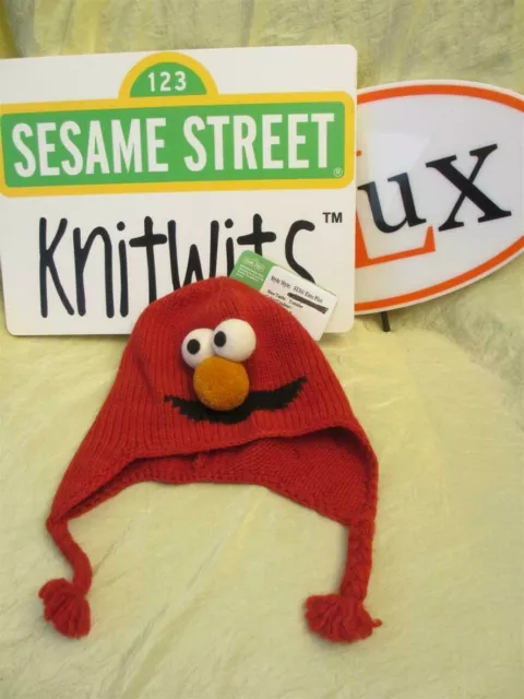 ELMO unlined toque merino wool HAT knit kid cap unisex Sesame Street deLux TOQUE