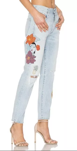 $328 NWT Citizens of Humanity - Liya High Rise Classic Fit Embroidered Size 29