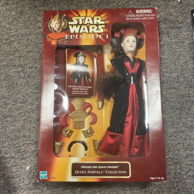 1998 Hasbro Star Wars Episode I 1/6 Scale 12" Ultimate Hair Queen Amidala Doll