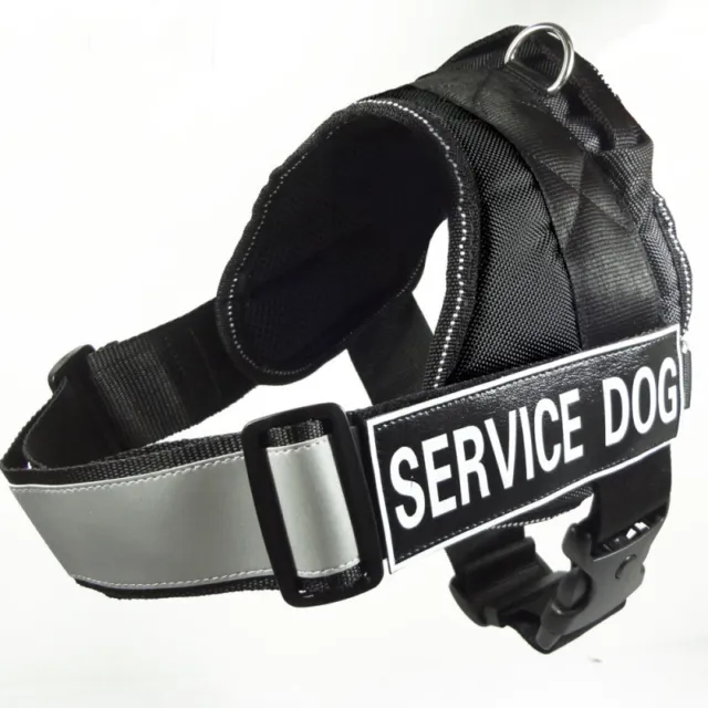Reflective Service Dog Harness Vest Coat with Removable Patches for Large Dogs