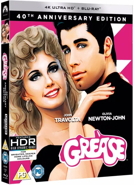 Grease Remastered 4K Uhd Blu-Ray 40Th Anniversary Olivia Newton John New Sealed