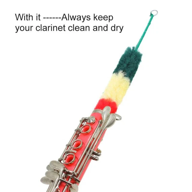 Clarinet Cleaning Brush Kit - Soft Bristle Cleaner for Wind Instruments
