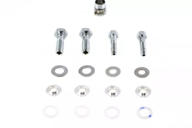 V-Twin 35-0126 Chrome Breather Bolt Set for Harley Evo Twin Cam & Sportster