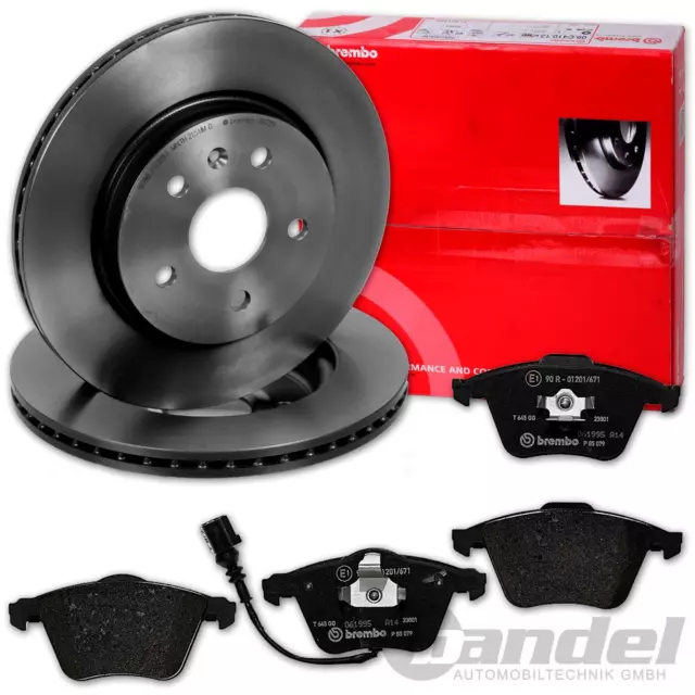 BREMBO Disques + Revêtements pour VW Golf 5 Gti R32 Passat 3C B6 Audi A3 8P Leon