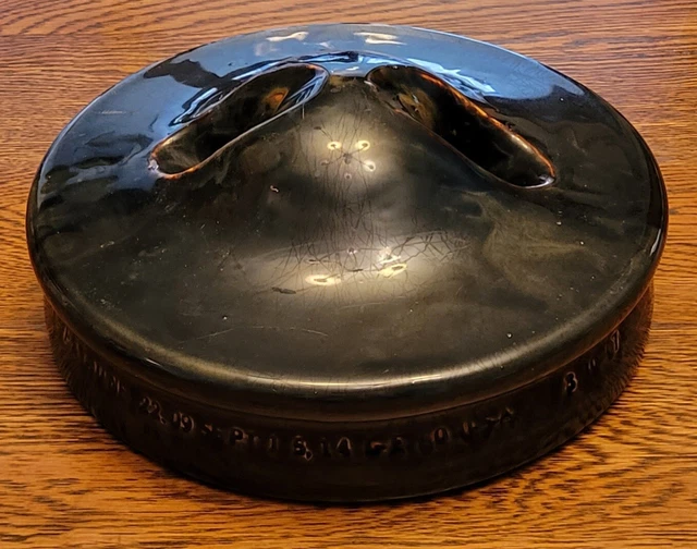 Vintage Thomas Large Brown Ceramic Porcelain Insulator 10" G.E. Company