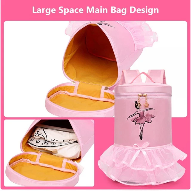 Cute Girls Bow Tie Ballet Backpack Princess Skirt Dance Bag