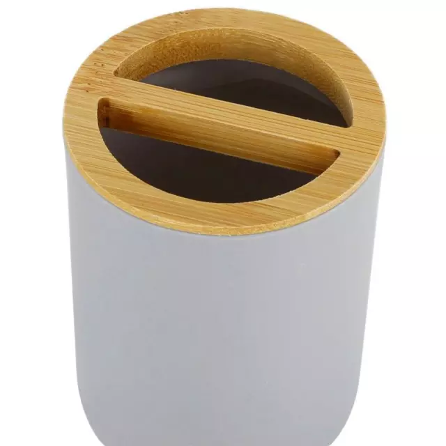 Bamboo 4X Bathroom Acc Set | Waterproof  Durable | Gift Toothbrush Cup