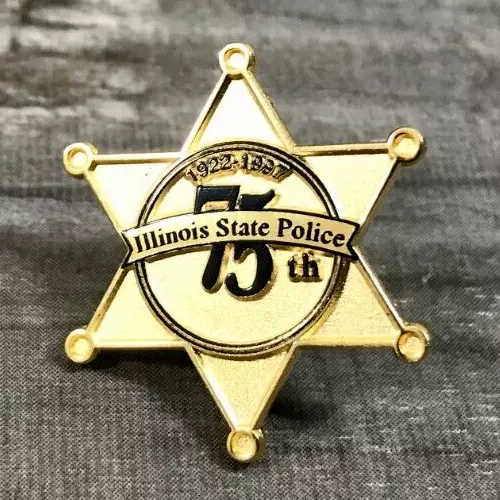 Illinois State Police 1922 - 1997 75th Anniversary Lapel Hat Jacket Backpack Pin
