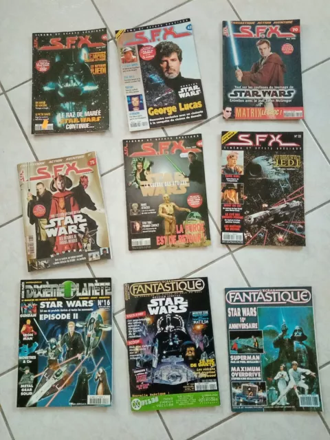 Special star wars-VINTAGE LOT 9 REVUES MAGAZINES-SFX/ecran fantastique/planete