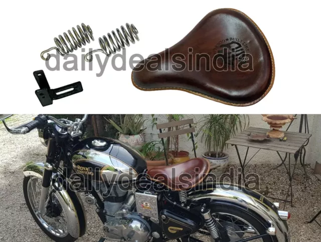 Fit Für Royal Enfield Klassisch 350cc 500cc Vorne Leder Sitz, Braune