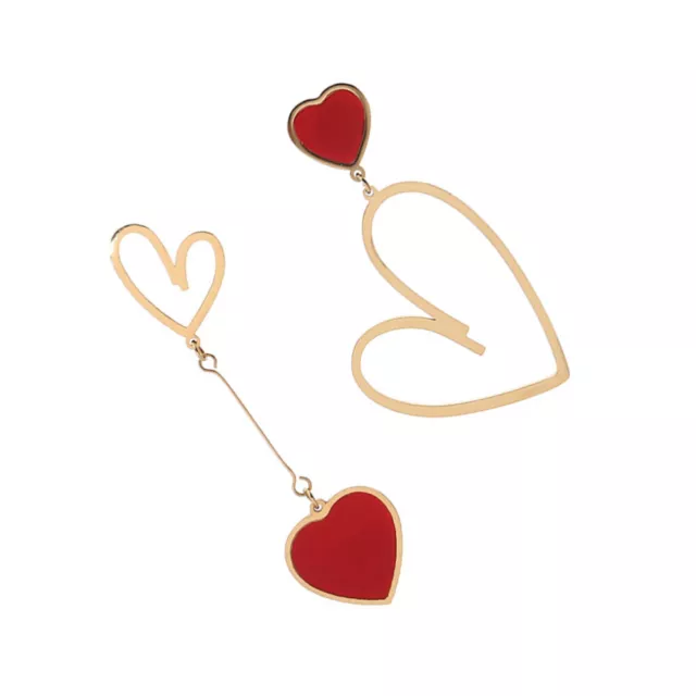 1 Pair earrings for women trendy Women Heart Earrings Poker Pendant