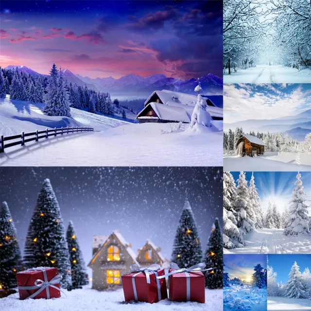 Winter Snow Forest Photography Background Studio Photo Backdrop