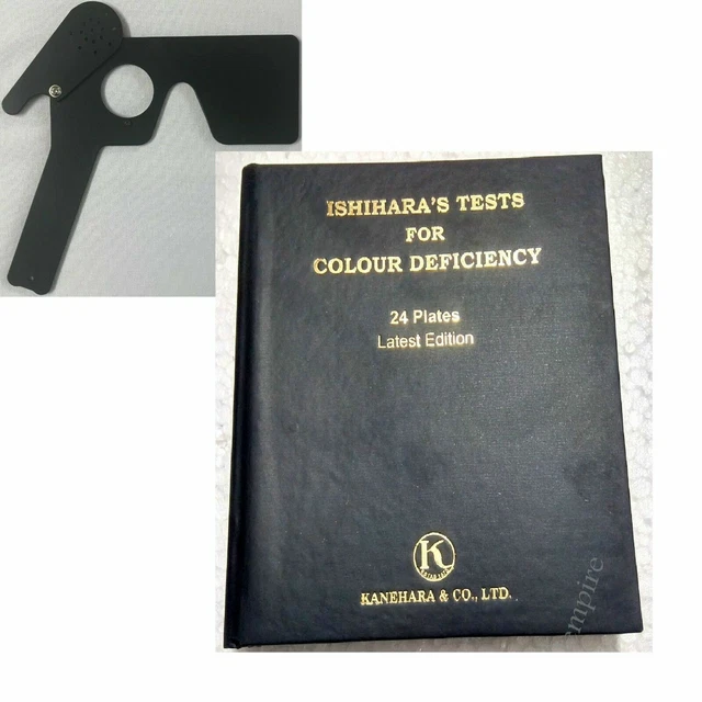 ISHIHARA TEST BOOK 24 Plates Color Blindness Testing with Pinhole ...