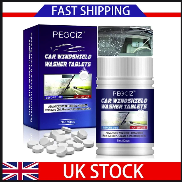Windscreen Washer Fluid Tablets 50PCS Screen Wash for Cars Glass Concentrated