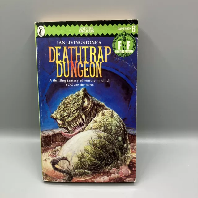 Ian Livingstone Deathtrap Dungeon Fighting Fantasy 6 Paperback Green 1984 Sixth