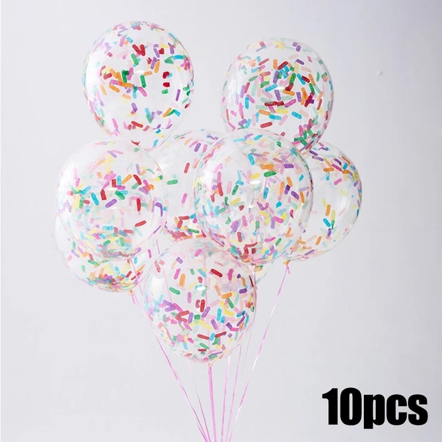 30 Konfetti-Ballons 12 Zoll – Bunt, Aus Naturlatex, Mit Papierkonfetti, Für Geburtstag, Hochzeit & Partys