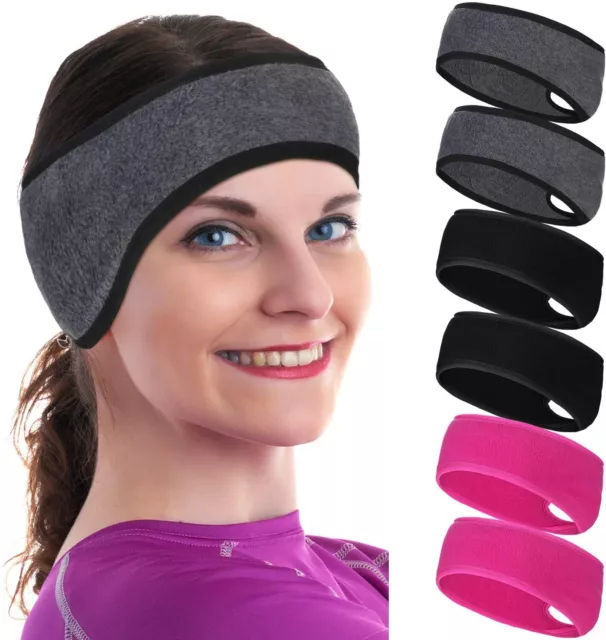 Fleece Ear Cover Ponytail Headband Running Headband Ear Warmer Winter Sweatband