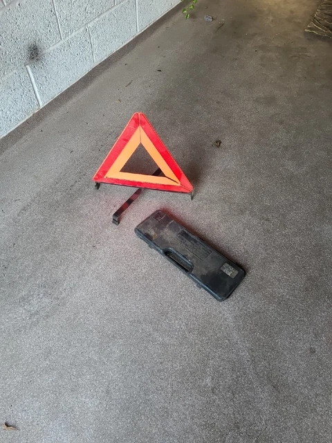 Land Rover Red Triangle Problems MILITARY LAND ROVER Wolf Tithonus RWMIK Safety Triangle MOD Issue £15. ...
