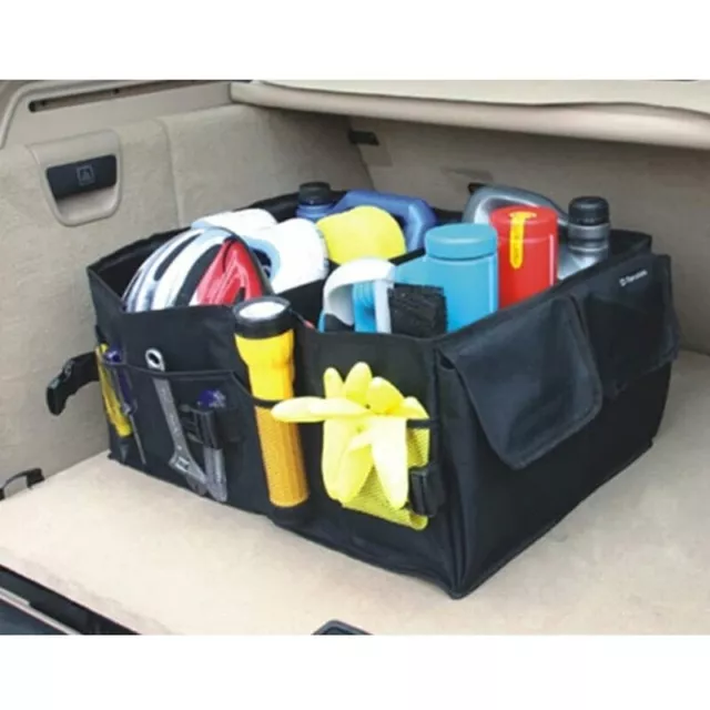 Boîte de rangement de voiture pliante en cuir PU, sacs de rangement de  qualité supérieure, boîte à outils multi-usage pour berline SUV MPV -  AliExpress