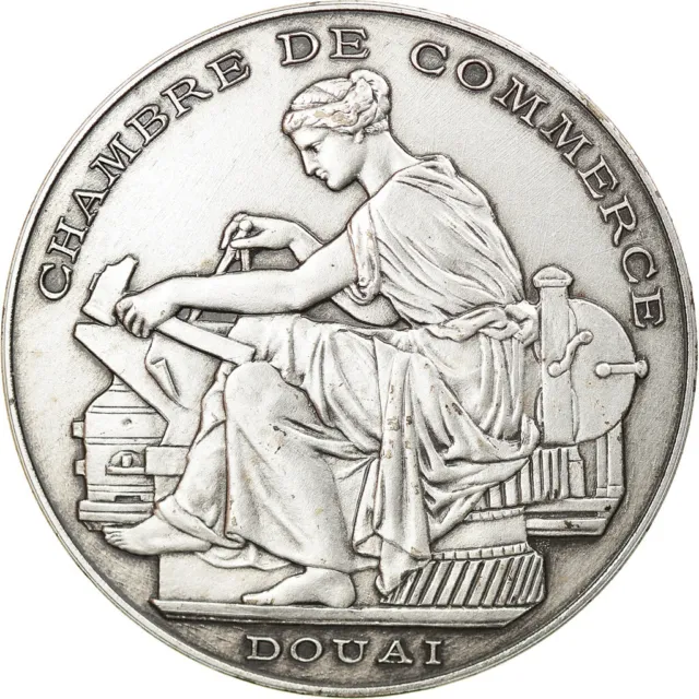 [#5063] France, Jeton, Chambre de commerce de Douai, SPL, Silvered bronze