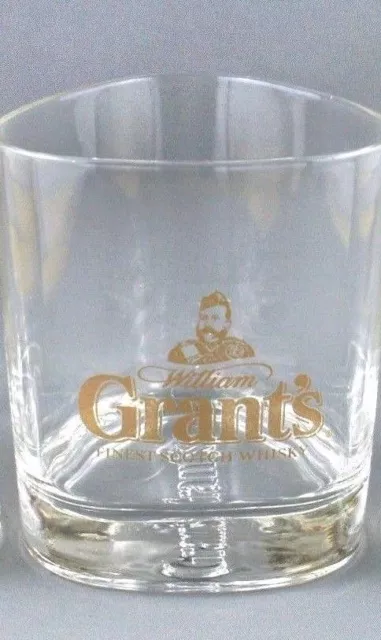 WILLIAM GRANTS Scotch Whisky TRIANGULAR Glass VG Man Cave Bar Collectable - Aust