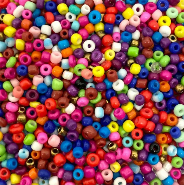 500X BULK Mixed Beading Glass Pony Beads 3mm Small Opaque Round Bead Supplies AU