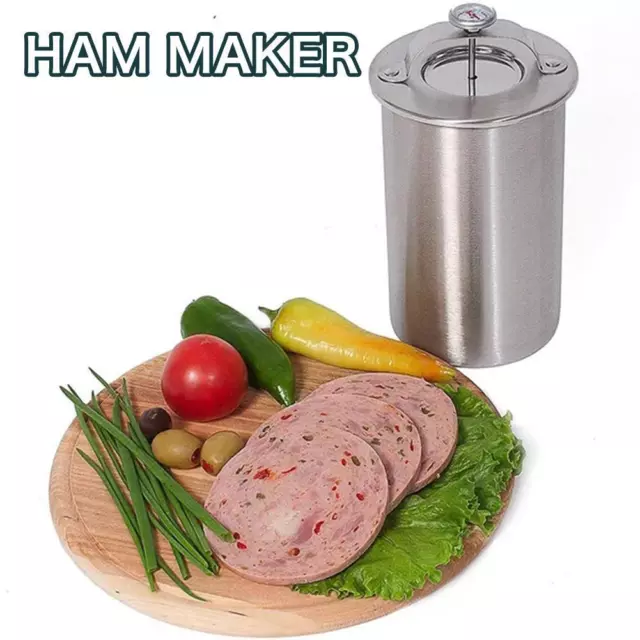 Stainless Steel Press Ham Maker / Pressure Ham Cooker 1.5kg + POT (water  jacket)