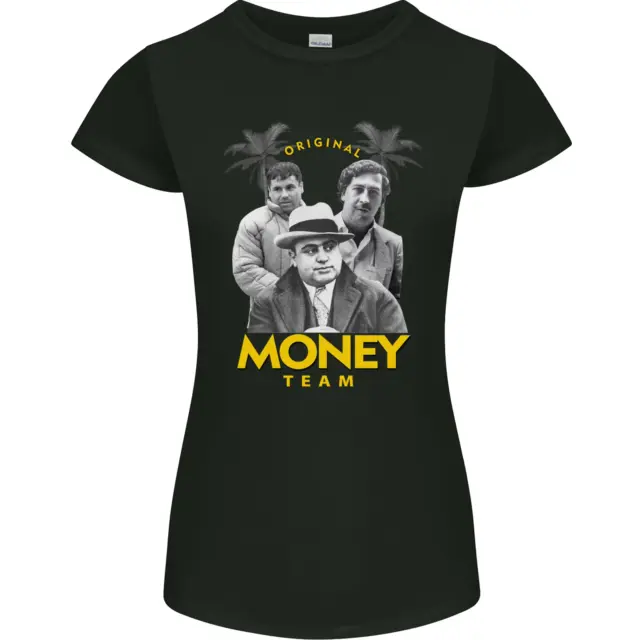 Money Team Pablo Escobar El Chapo Al Capone T-shirt donna Petite Cut