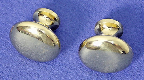Two (2) SOLID BRASS Vintage Cabinet Knobs / Drawer Pulls