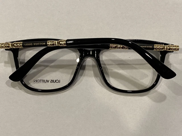 Louis Vuitton 2184 Black 49mm Eyeglass Frame/Hard Case/pouch/Cleaning Cloth 2