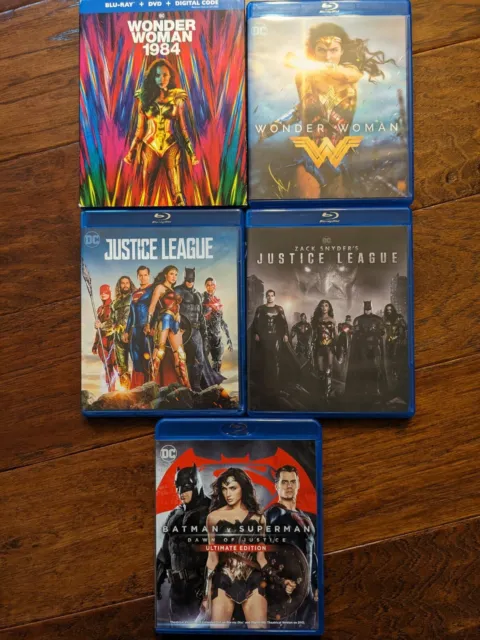 DC Blu Ray Lot Wonder Woman 1984 Batman V Superman Justice League Dawn Zack Snyd