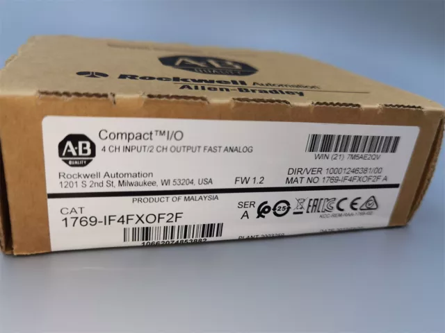 New Sealed 1769-IF4FXOF2F /A CompactLogix High Speed I/O Moudle 1769IF4FXOF2F