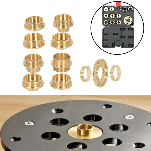 ROUTER GUIDE KIT Router Guides Kit Template Guide With 2*Lock Nut Brass ...