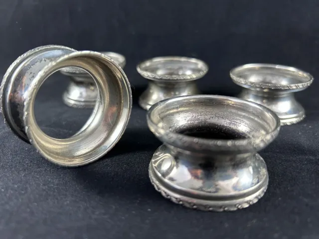 Serviettenringe 800 Silber  ,  5 schöne ,sehr alte Serviettenringe , Ringe