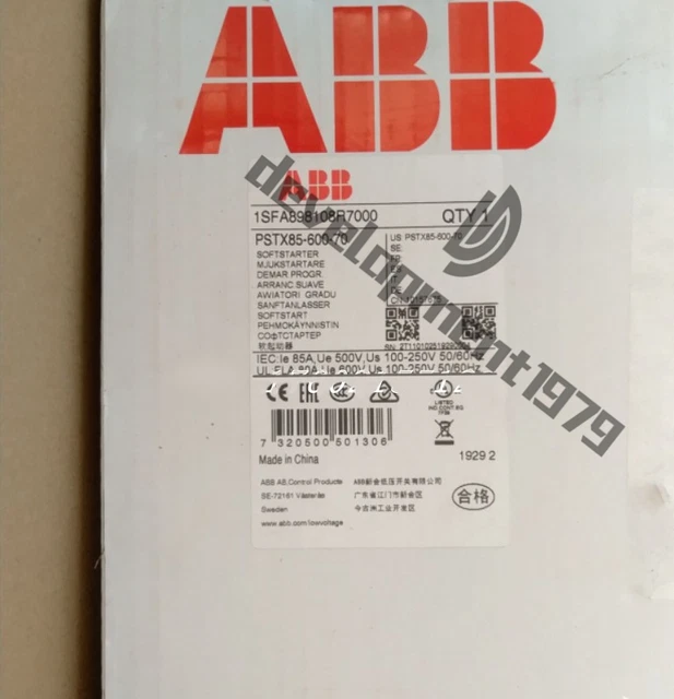 Un nuovo avviatore morbido ABB PSTX85-600-70 1SFA898108R7000