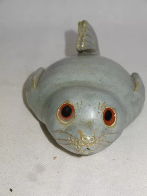 Rare small size  Schaer Australian Pottery  baby Seal pup  14cm long 3