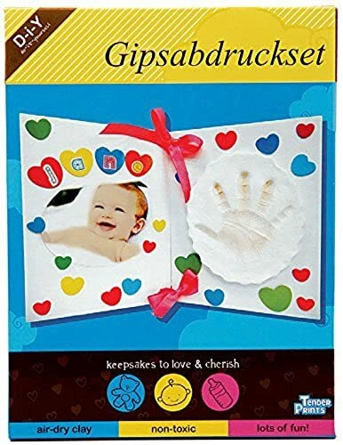 Cadre Platre de moulage avec decor et Baby erinnerungs Set