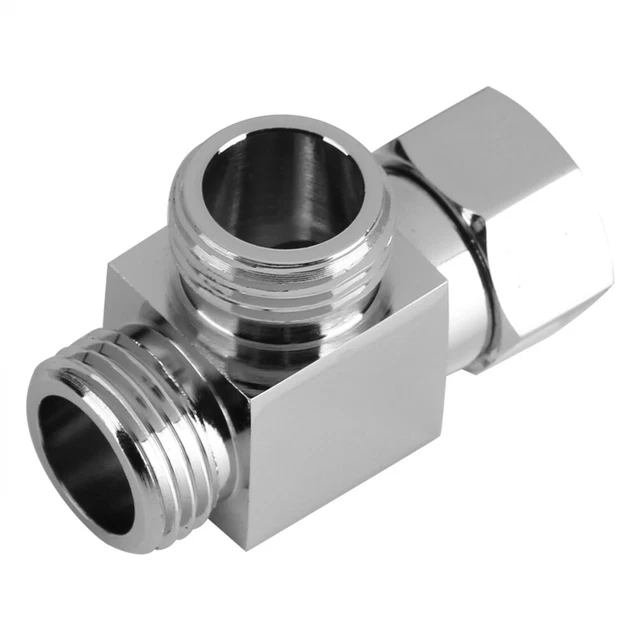 Chrome Shower Diverter Durable Shower Adapter 3 Way Diverter Antirust G1/2